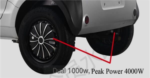 E-Cabin 30km/t lille knallert 60V-45Ah Kabinescooter