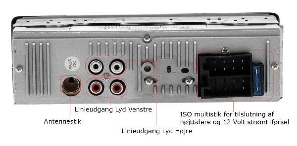 Radio med bluetooth musik & håndfri telefonopkald, passer til Bach Kabinescooter incl. kraftig Antenne og montering