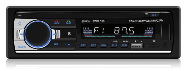 Radio med bluetooth musik & håndfri telefonopkald, passer til Bach Kabinescooter incl. kraftig Antenne og montering