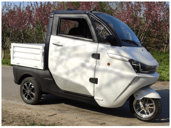 EM Car JINMA - 3 hjulet kabinescooter med Pick-Up lad