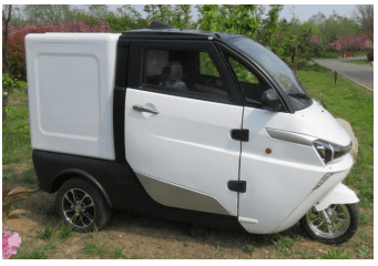 EM Car JINMA - 3 hjulet kabinescooter med Cargo lad