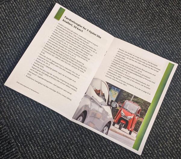 Færdselsregler folder for kabinescootere