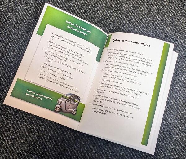 Færdselsregler folder for kabinescootere