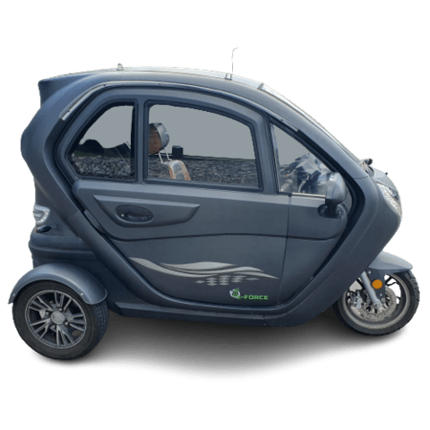 SOLGT !Brugt E Force Kabinescooter Koksgrå med store batterier.