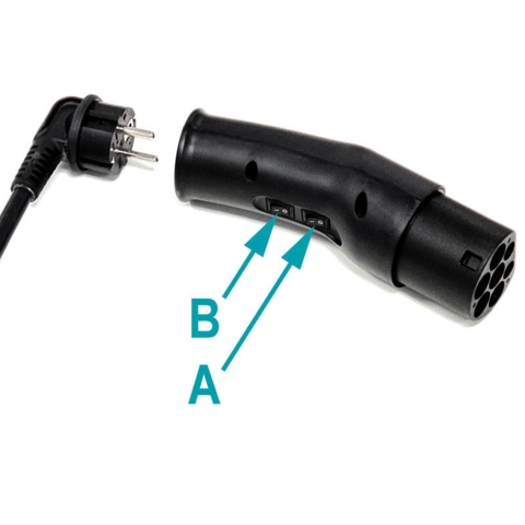 Adapter TYPE 2 til TYPE F Schuko 16A