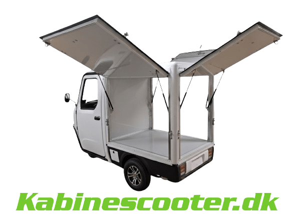 Bach Cargo - Panorama modellen set fra siden. Alle 3 døre i boksen bagpå er helt åbne